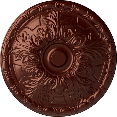 Ekena Millwork Granada Ceiling Medallion (Fits Canopies up to 4 1/4"), 15 3/4"OD x 5/8"P, Antique Copper CM16GAACS